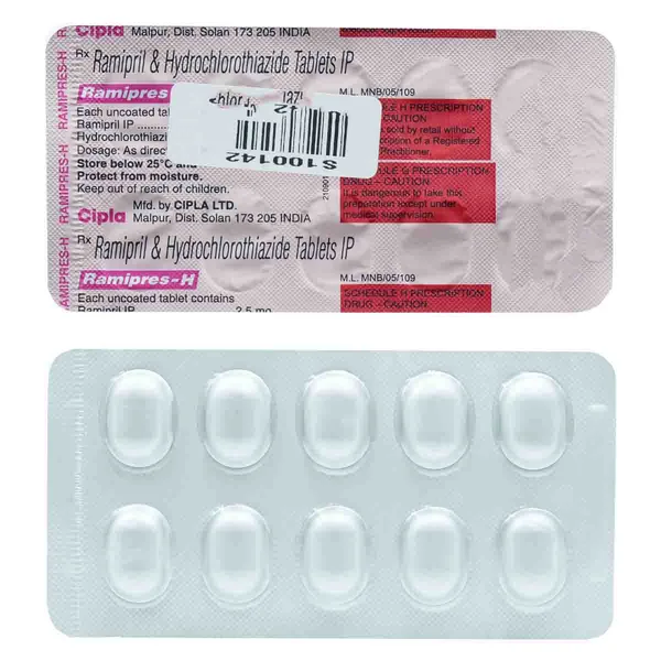Ramipres-H Tablet 10's, Pack of 10
