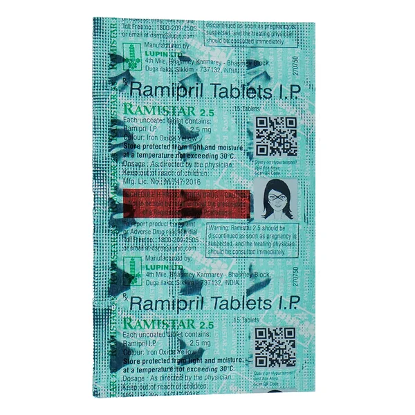 Ramistar 2.5 Tablet 15's, Pack of 15 TABLETS