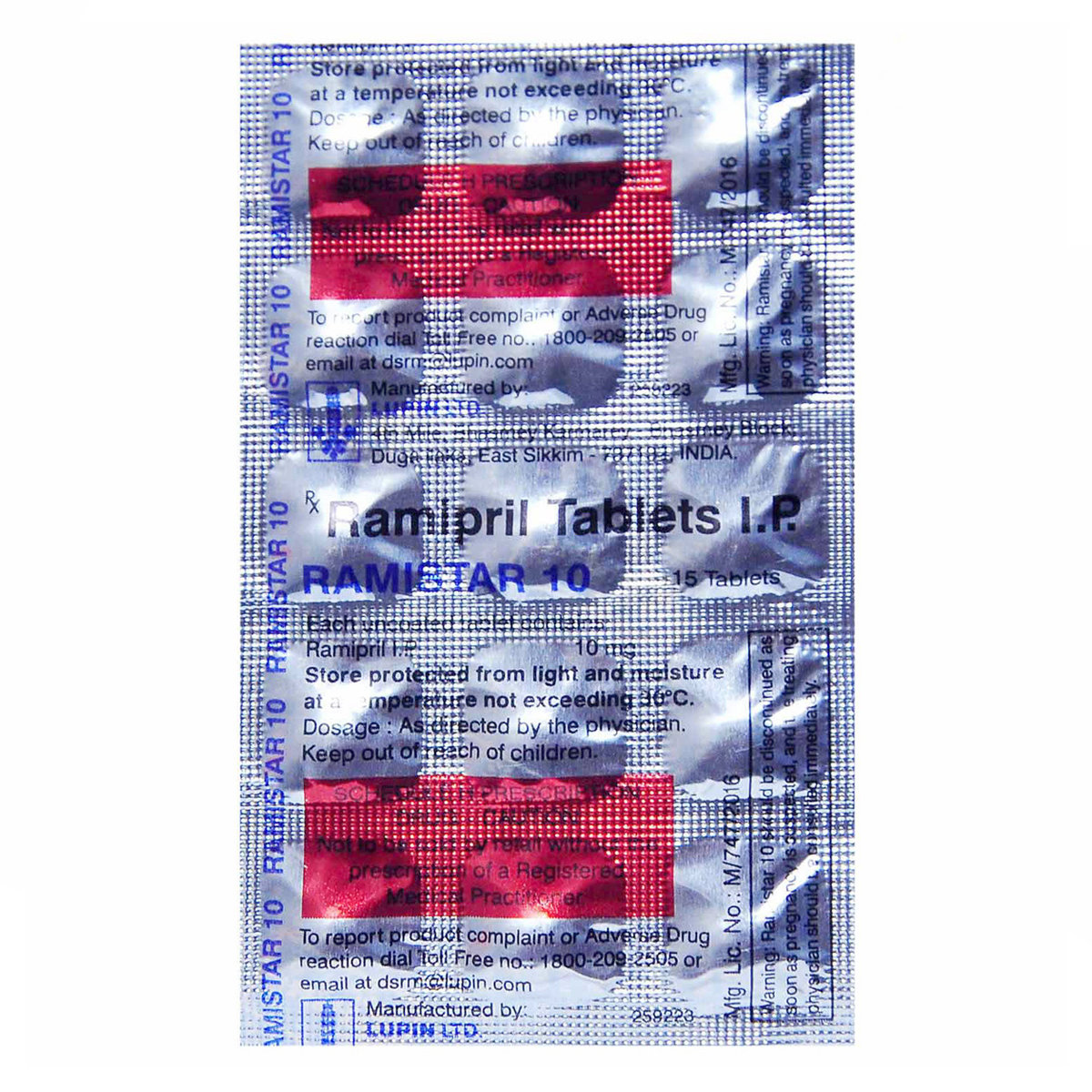 Ramistar 10 Tablet 15's, Pack of 15 TABLETS Ramistar 10 Tablet 15's, Pack of 15 TABLETS