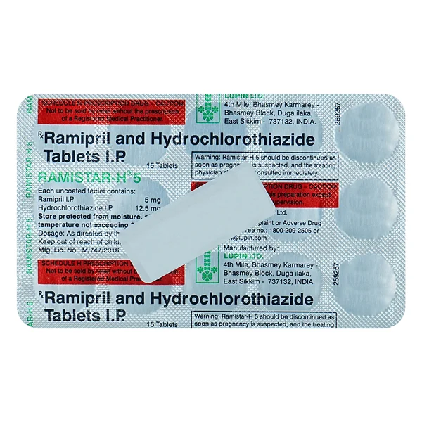 Ramistar H 5 Tablet 15's, Pack of 15 TABLETS