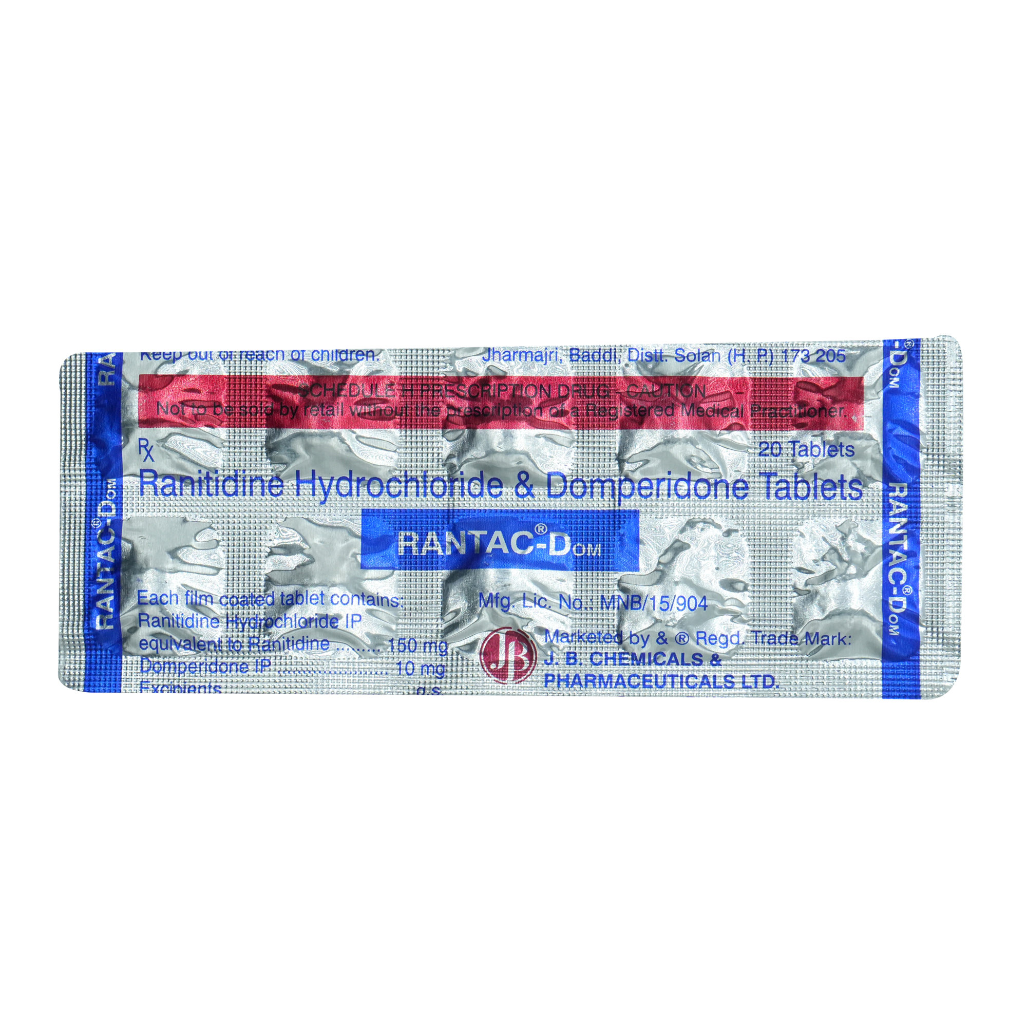 Rantac-D OM Tablet 10's, Pack of 10 TABLETS Rantac-D OM Tablet 10's, Pack of 10 TABLETS