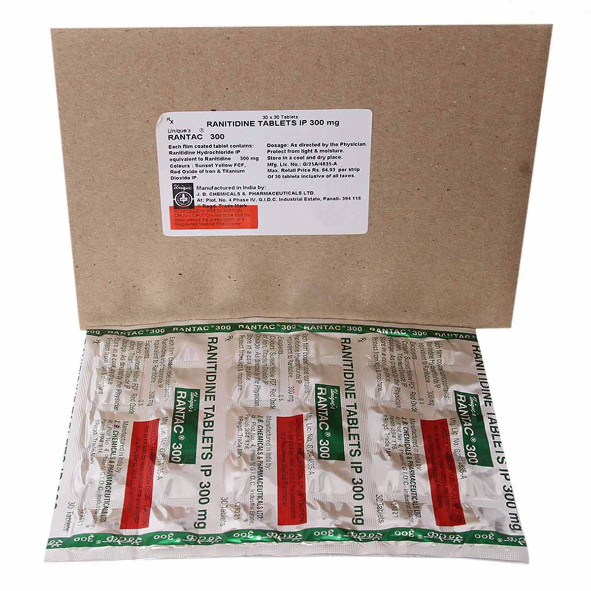 Rantac 300 Tablet 30's, Pack of 30 TABLETS Rantac 300 Tablet 30's, Pack of 30 TABLETS