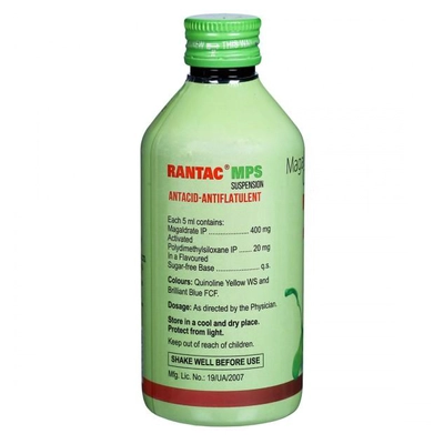 Rantac MPS Sugar Free Elaichi Flavour Suspension 200 ml, Pack of 1 Suspension