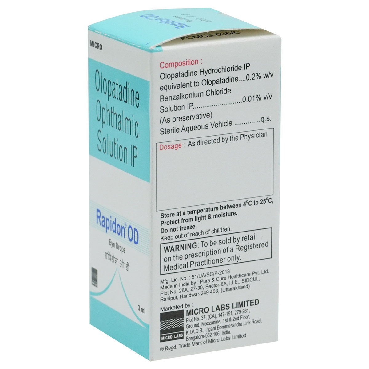 Rapidon OD Eye Drop 3 ml, Pack of 1 EYE DROPS Rapidon OD Eye Drop 3 ml, Pack of 1 EYE DROPS