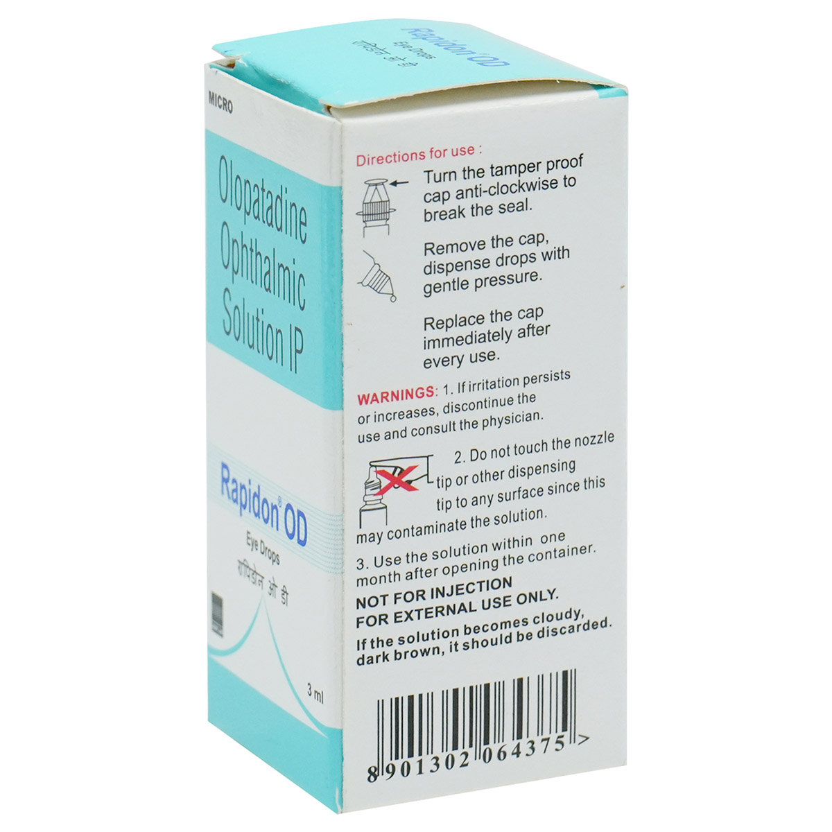 Rapidon OD Eye Drop 3 ml, Pack of 1 EYE DROPS Rapidon OD Eye Drop 3 ml, Pack of 1 EYE DROPS