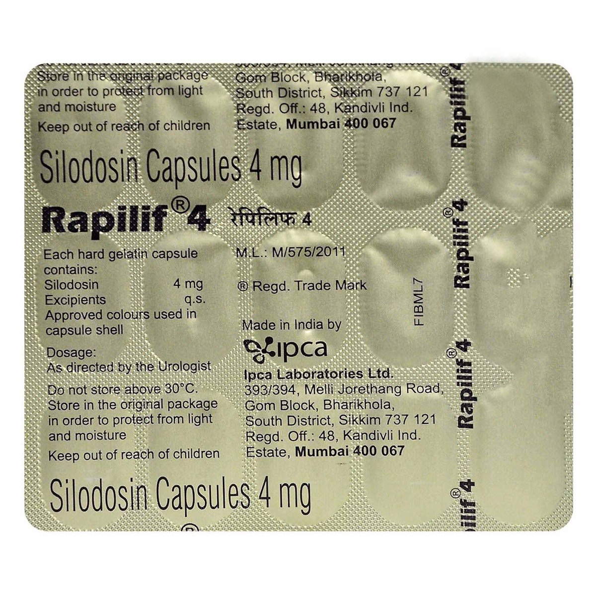 Rapilif 4 mg Capsule 15's, Pack of 15 CAPSULES Rapilif 4 mg Capsule 15's, Pack of 15 CAPSULES