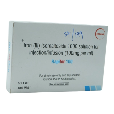 Rapifer 100 Injection 1 ml, Pack of 1 INJECTION