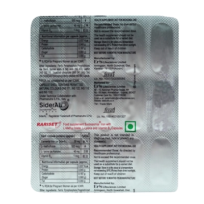 Rariset Capsule 15's, Pack of 15 CapsuleS