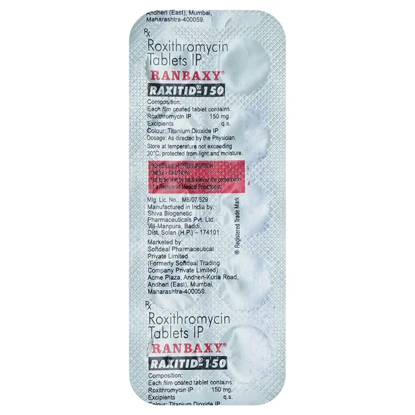 Raxitid 150mg Tablet 10's