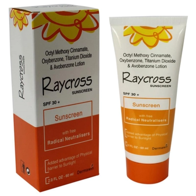 Raycross SPF30+ Sunscreen Lotion, 60 ml, Pack of 1