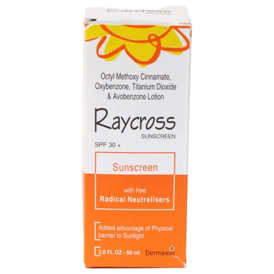 Raycross SPF30+ Sunscreen Lotion, 60 ml, Pack of 1