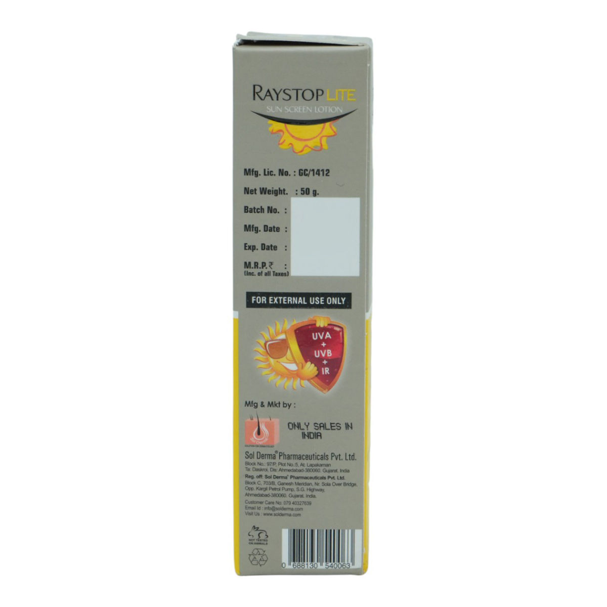 Raystop Lite SPF 30++ Sunscreen Lotion 50 gm Price, Uses, Side Effects ...