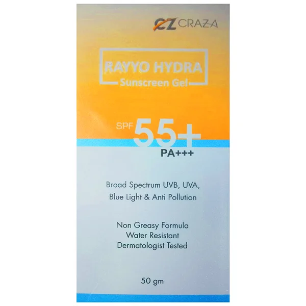 Rayyo Hydra SPF 55+ PA++ Sunscreen Gel, 50 gm