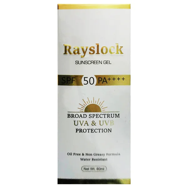 Rayslock SPF 50 Pa++ Sunscreen Gel, 60 ml