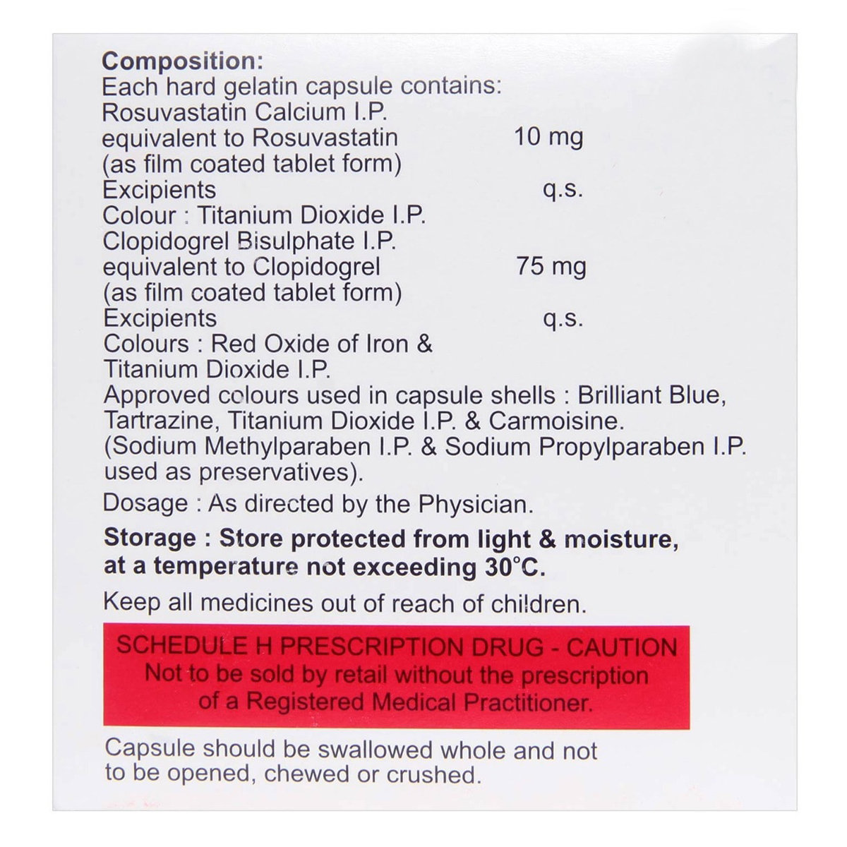 Razel-CV 10/75 Capsule 10's, Pack of 10 CAPSULES Razel-CV 10/75 Capsule 10's, Pack of 10 CAPSULES