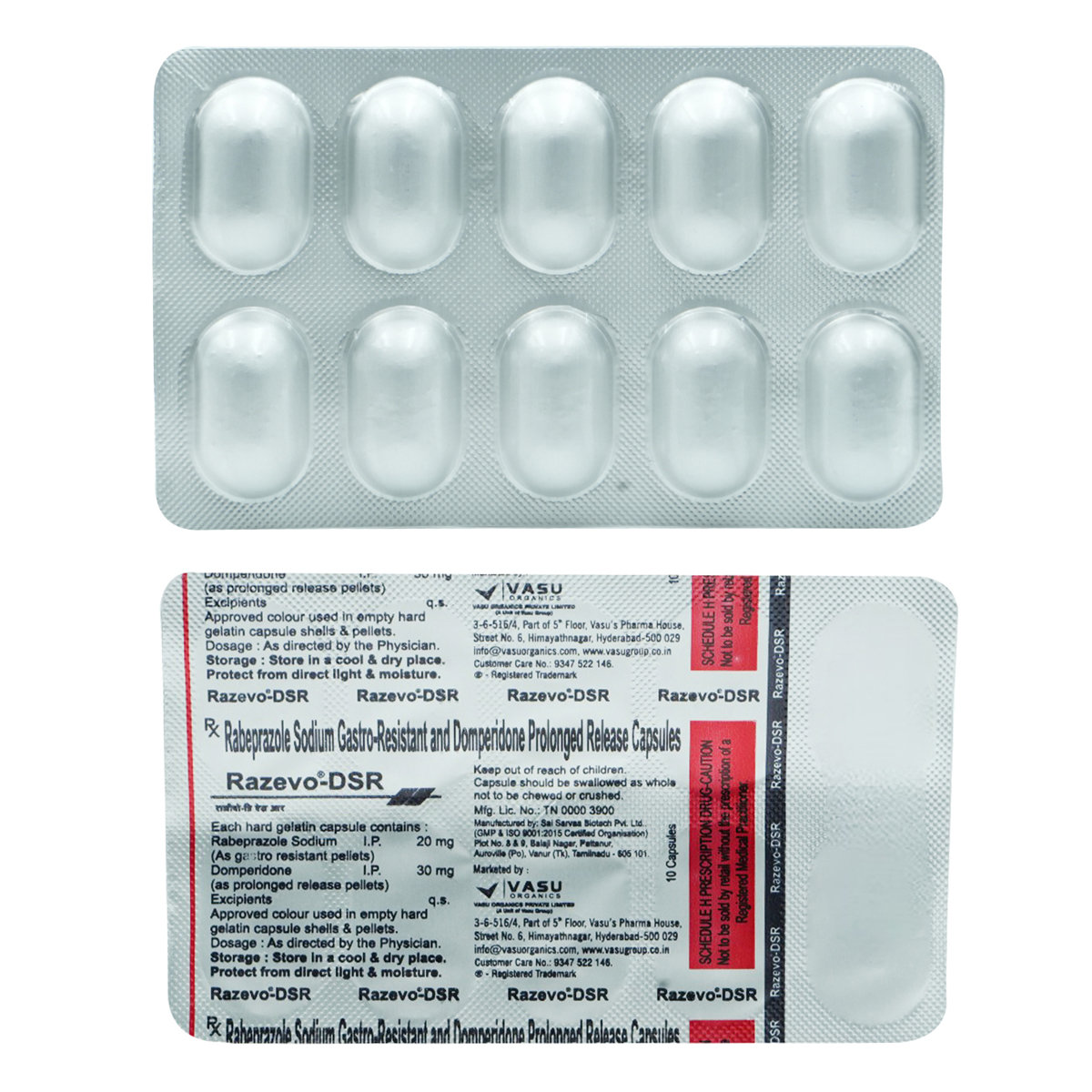 Razevo-DSR Capsule 10's, Pack of 10 CapsuleS Razevo-DSR Capsule 10's, Pack of 10 CapsuleS