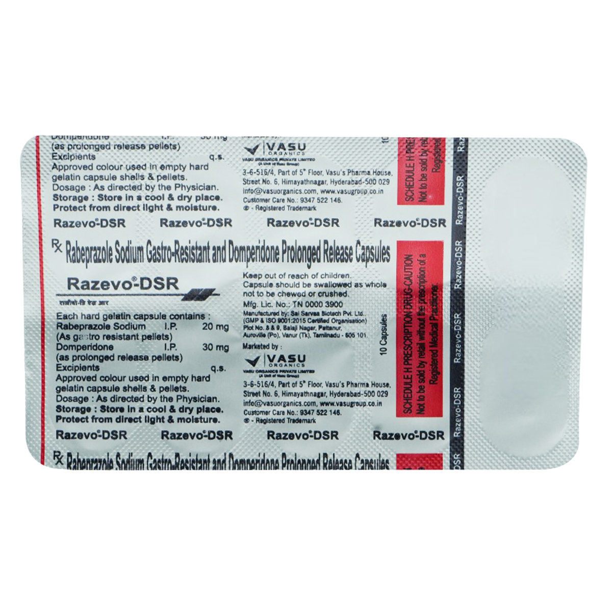 Razevo-DSR Capsule 10's, Pack of 10 CapsuleS Razevo-DSR Capsule 10's, Pack of 10 CapsuleS