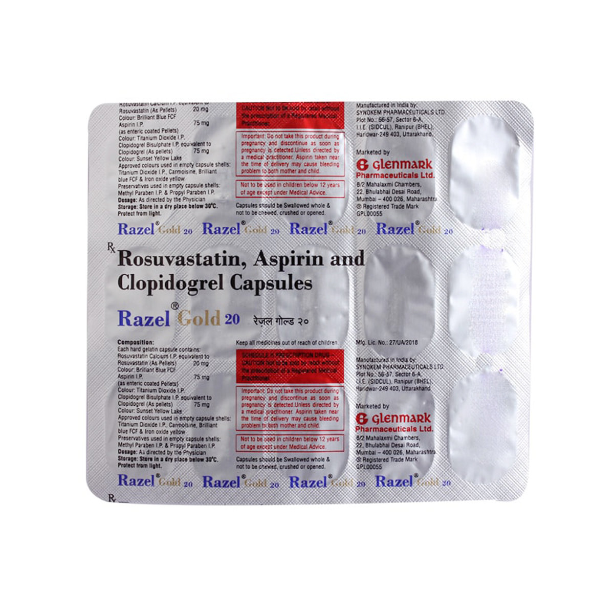 Razel Gold 20 Capsule 15's, Pack of 15 CAPSULES Razel Gold 20 Capsule 15's, Pack of 15 CAPSULES