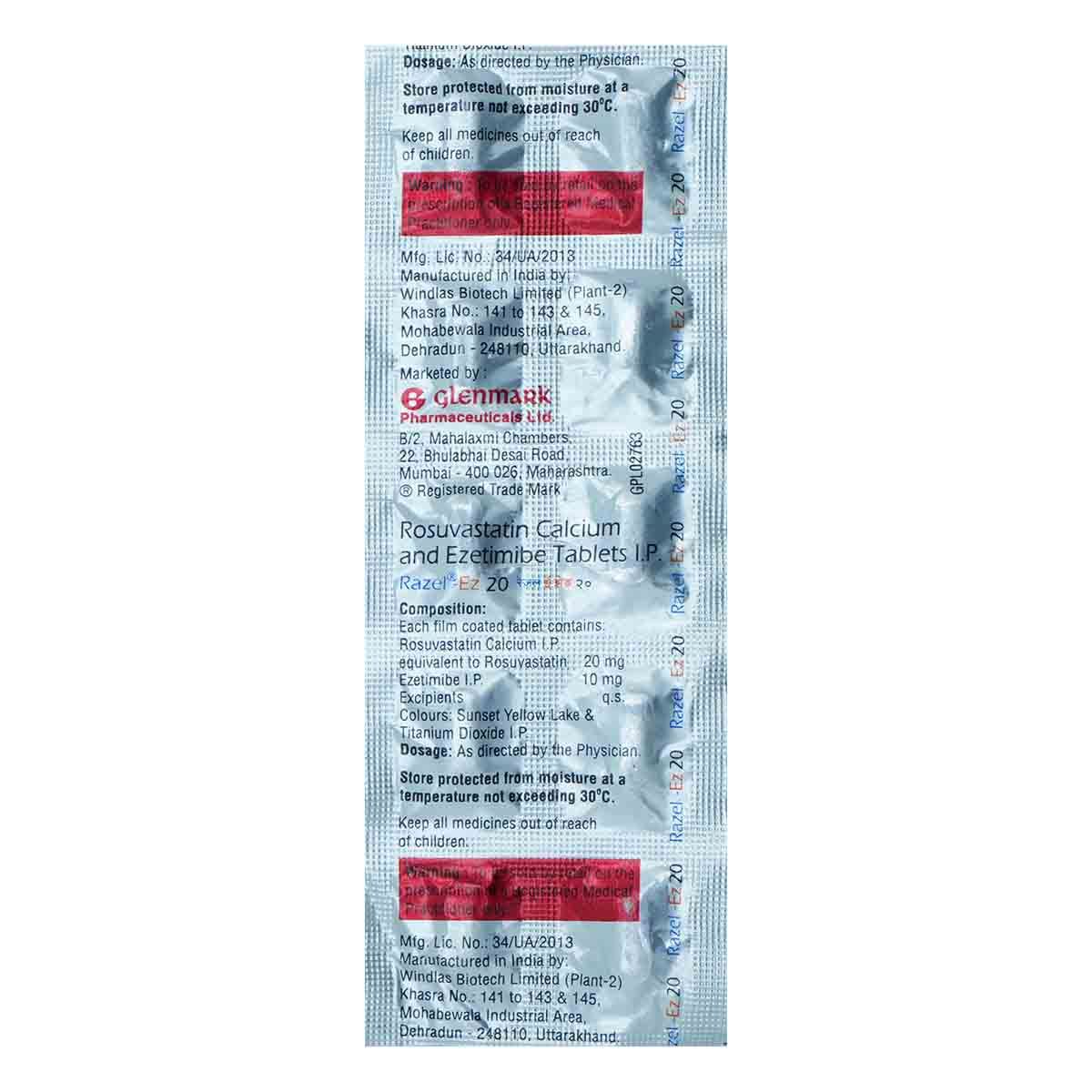 Razel-EZ 20 Tablet | Uses, Side Effects, Price | Apollo Pharmacy