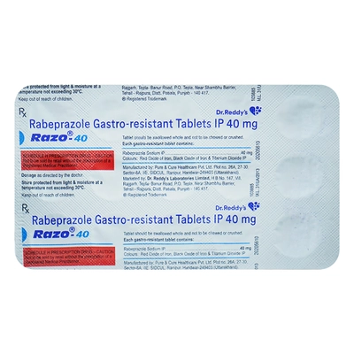 Razo-40 Tablet 15's, Pack of 15 TabletS