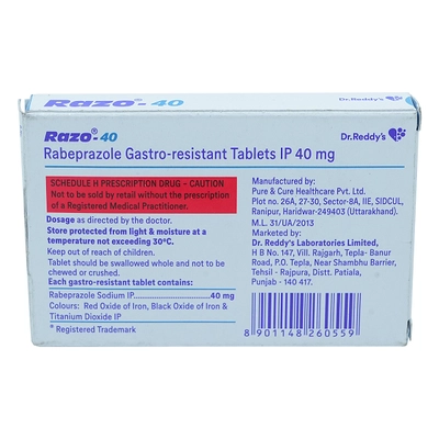 Razo-40 Tablet 15's, Pack of 15 TabletS