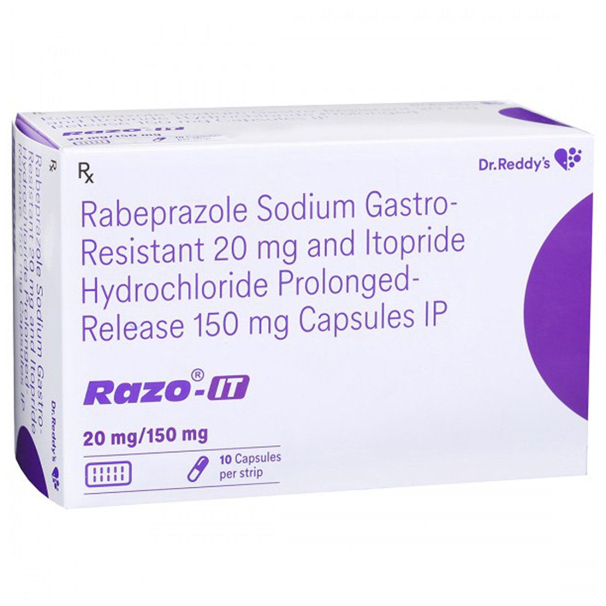 Razo-IT 20 mg/150 mg Capsule 10's, Pack of 10 Razo-IT 20 mg/150 mg Capsule 10's, Pack of 10