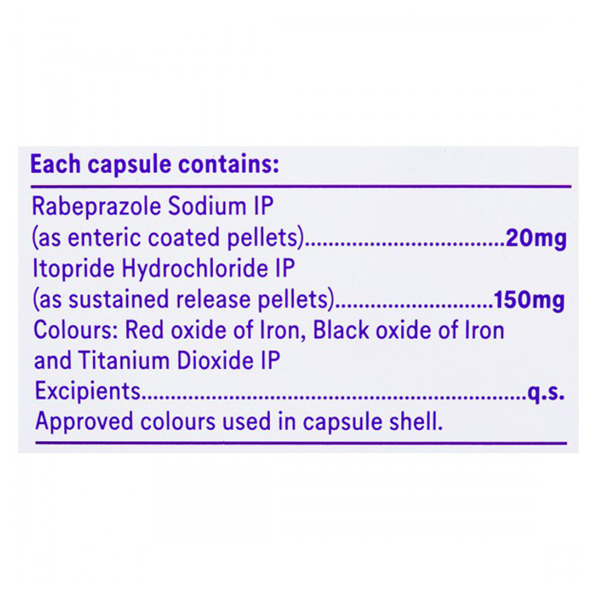 Razo-IT 20 mg/150 mg Capsule 10's, Pack of 10 Razo-IT 20 mg/150 mg Capsule 10's, Pack of 10