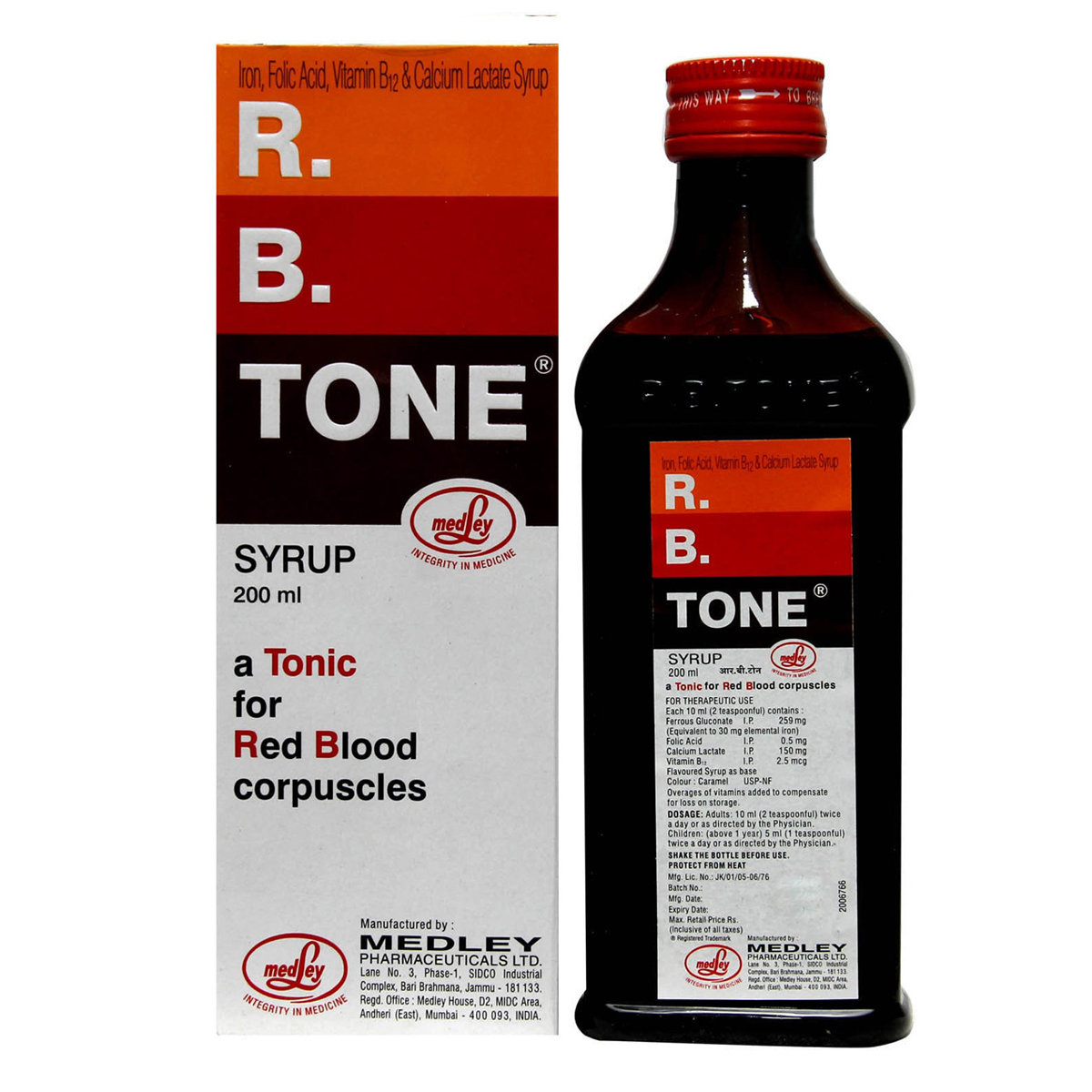 RB Tone Syrup 200 ml, Pack of 1 Syrup RB Tone Syrup 200 ml, Pack of 1 Syrup