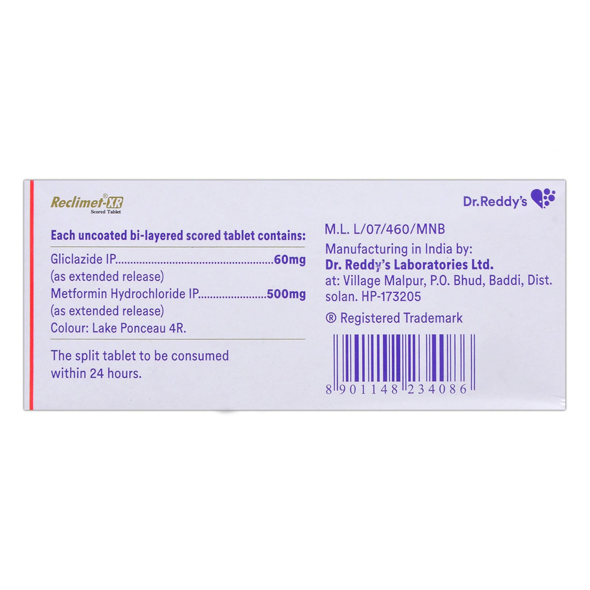 Reclimet-XR Tablet 14's, Pack of 14 TABLETS Reclimet-XR Tablet 14's, Pack of 14 TABLETS