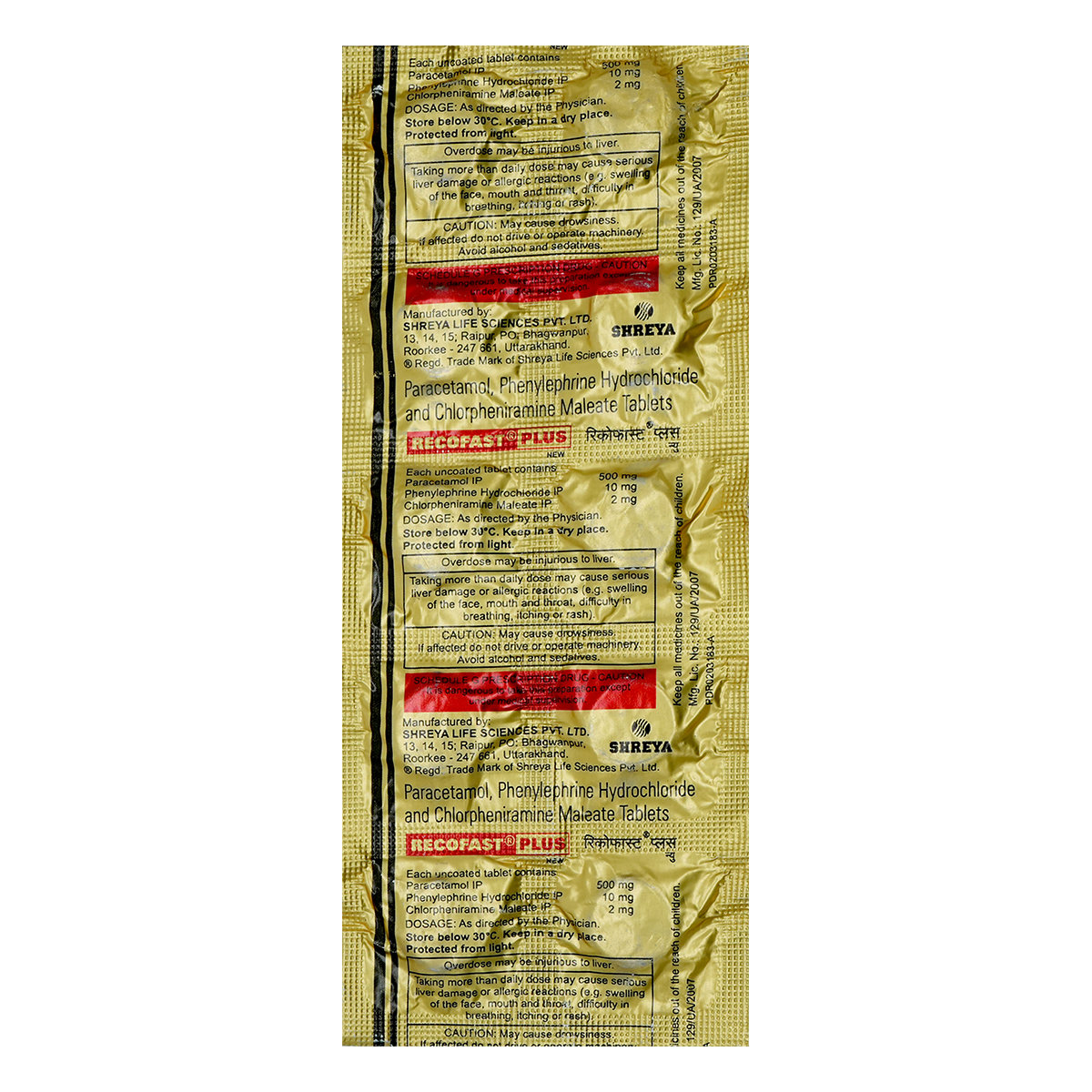 Recofast Plus New Tablet 10's, Pack of 10 TABLETS Recofast Plus New Tablet 10's, Pack of 10 TABLETS