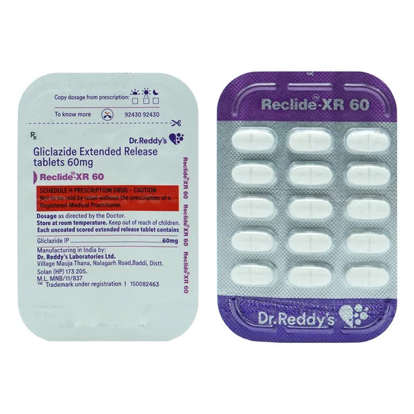 Reclide-XR 60 Tablet 15's, Pack of 15 TABLET ERS
