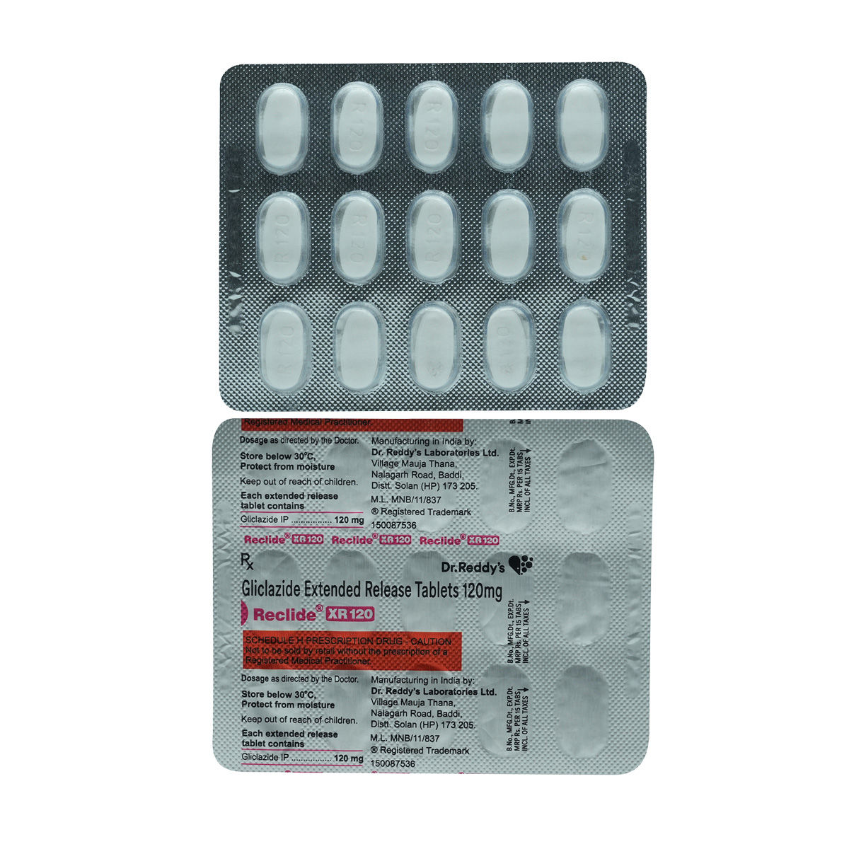 Reclide XR 120 Tablet 15's Price, Uses, Side Effects, Composition ...