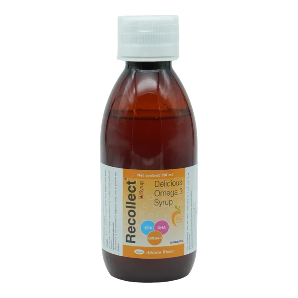 Recollect Omega 3 Delicious Mango Flavour Syrup 150 ml