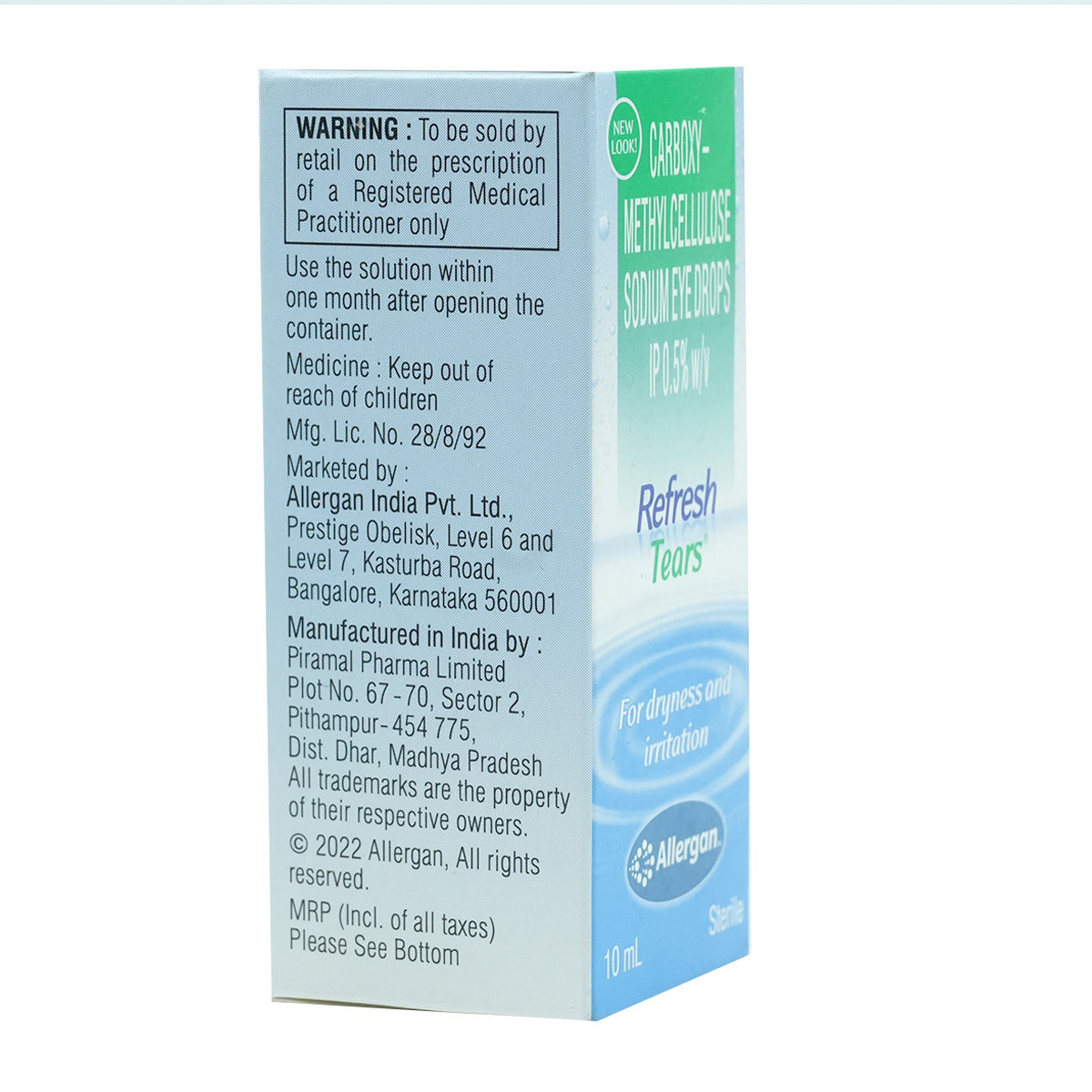 Refresh Tears Eye Drops 10 ml, Pack of 1 EYE DROPS Refresh Tears Eye Drops 10 ml, Pack of 1 EYE DROPS