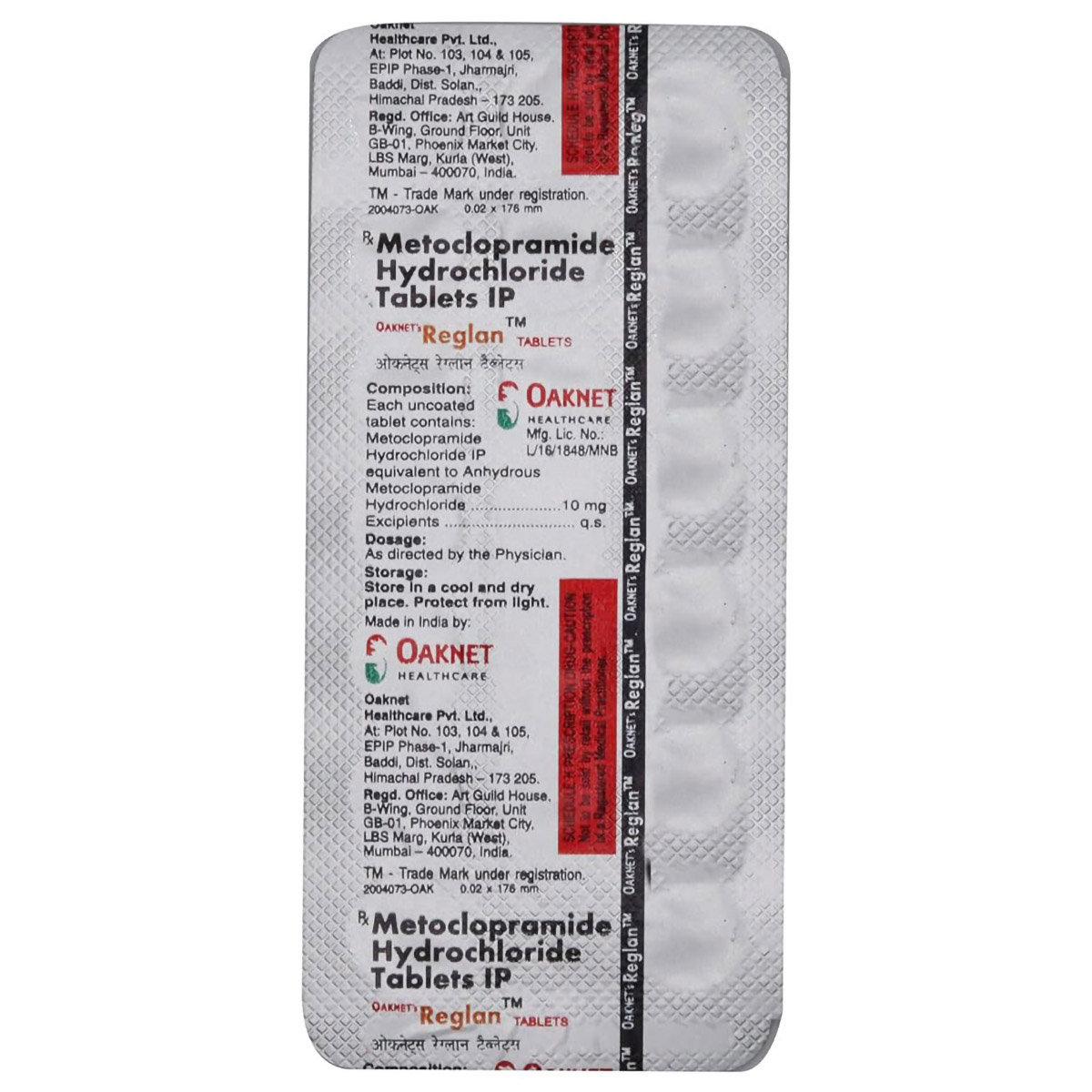 Reglan 10 Tablet 20's, Pack of 20 TABLETS Reglan 10 Tablet 20's, Pack of 20 TABLETS