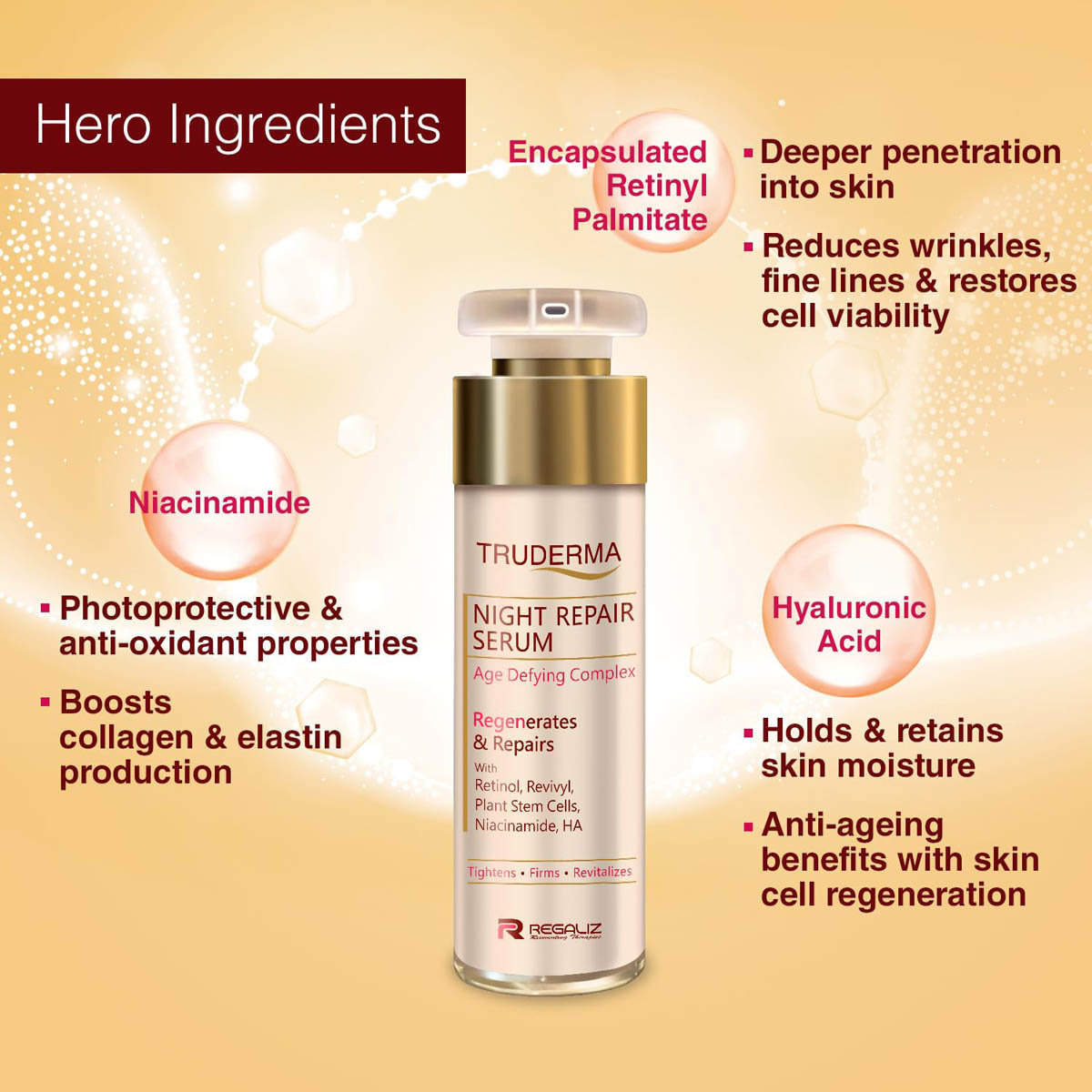 Regen Night Repair Serum 30 ml, Pack of 1 Regen Night Repair Serum 30 ml, Pack of 1