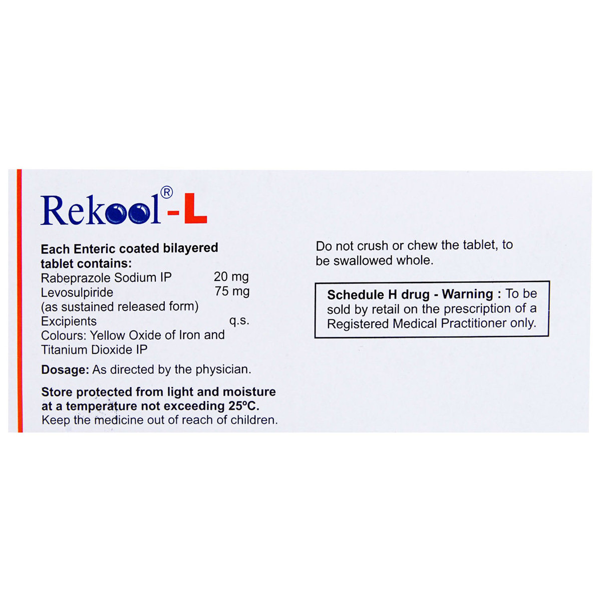 Rekool-L Tablet 10's, Pack of 10 Rekool-L Tablet 10's, Pack of 10