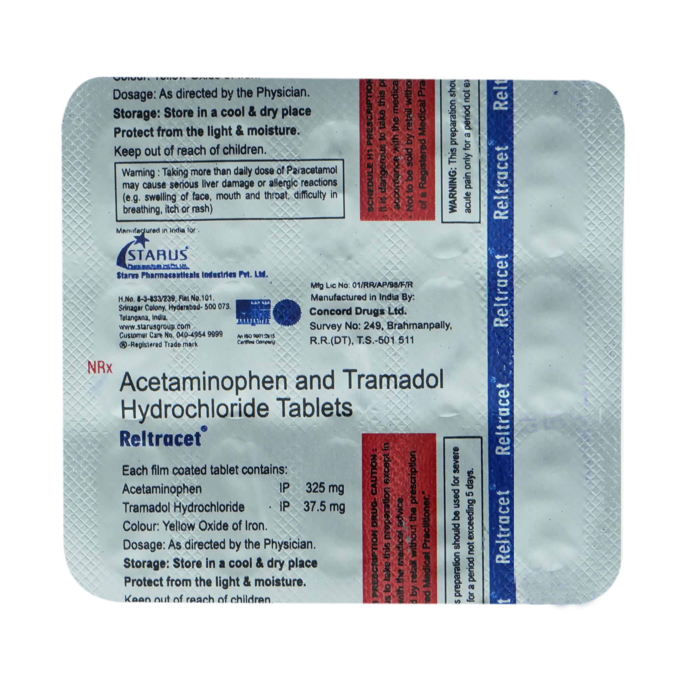 Reltracet Tablet 15's, Pack of 15 Reltracet Tablet 15's, Pack of 15