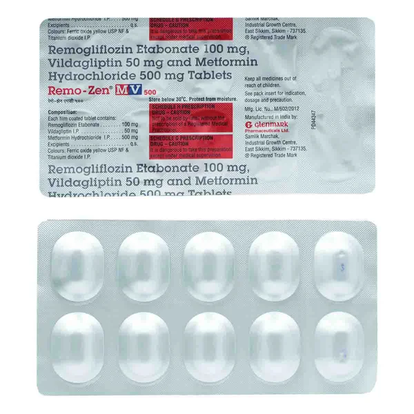 Remo-Zen MV 500 Tablet 10's, Pack of 10 TabletS