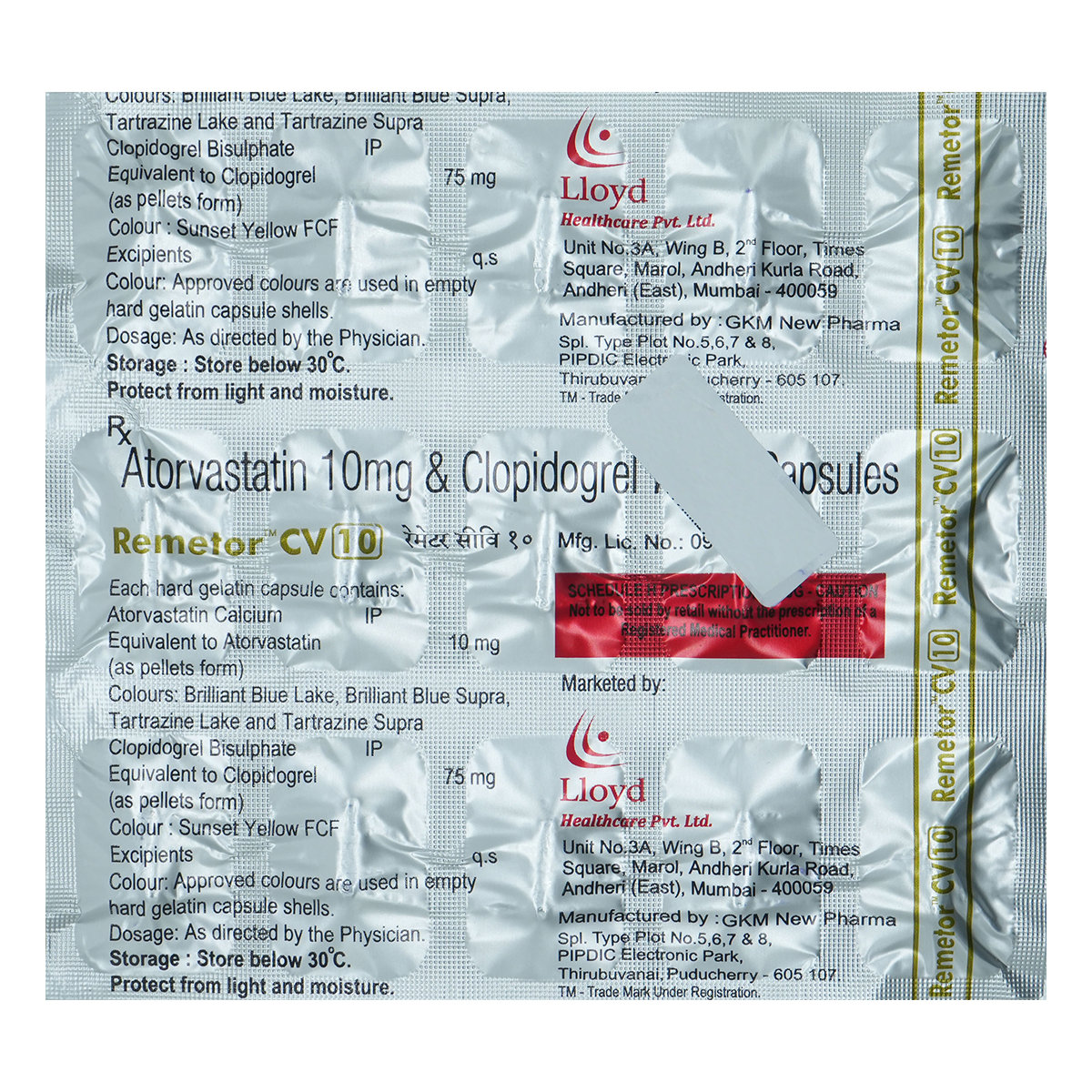 Remetor CV 10 Capsule 15's, Pack of 15 CapsuleS Remetor CV 10 Capsule 15's, Pack of 15 CapsuleS