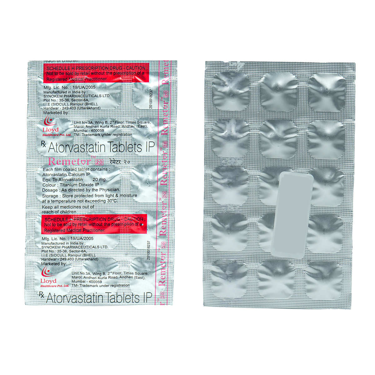 Remetor 20 Tablet 15's, Pack of 15 TABLETS Remetor 20 Tablet 15's, Pack of 15 TABLETS