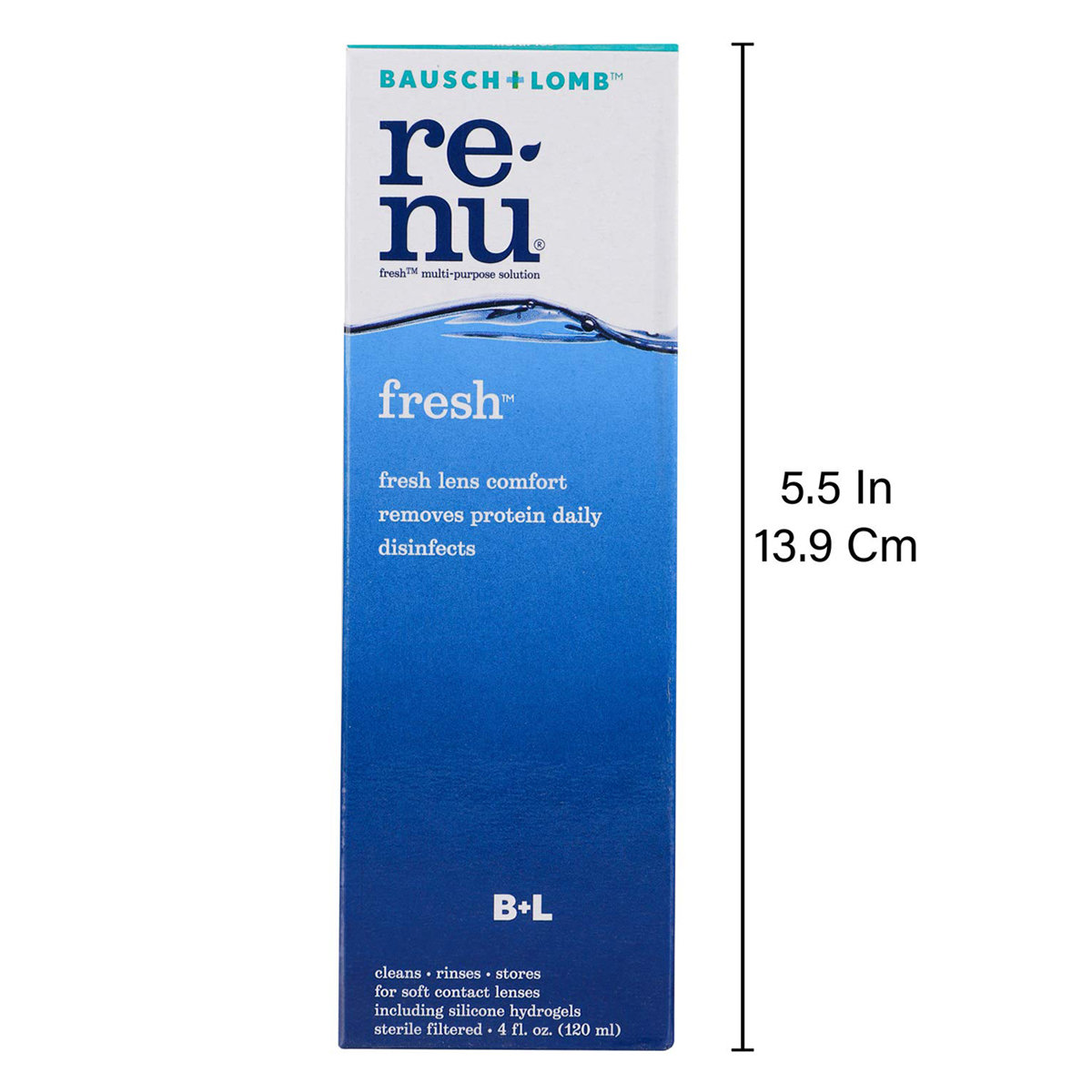 Renu Fresh Multi-Purpose Solution 120 ml | Cleans Lenses | Removes Dirt & Debris From Contact Lenses | For Soft Contact Lenses, Pack of 1 Renu Fresh Multi-Purpose Solution 120 ml | Cleans Lenses | Removes Dirt & Debris From Contact Lenses | For Soft Contact Lenses, Pack of 1