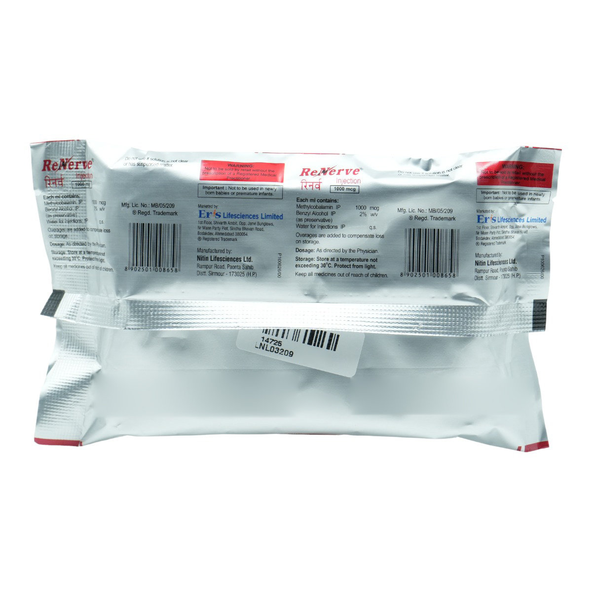 Renerve Injection 1 ml, Pack of 1 Injection Renerve Injection 1 ml, Pack of 1 Injection