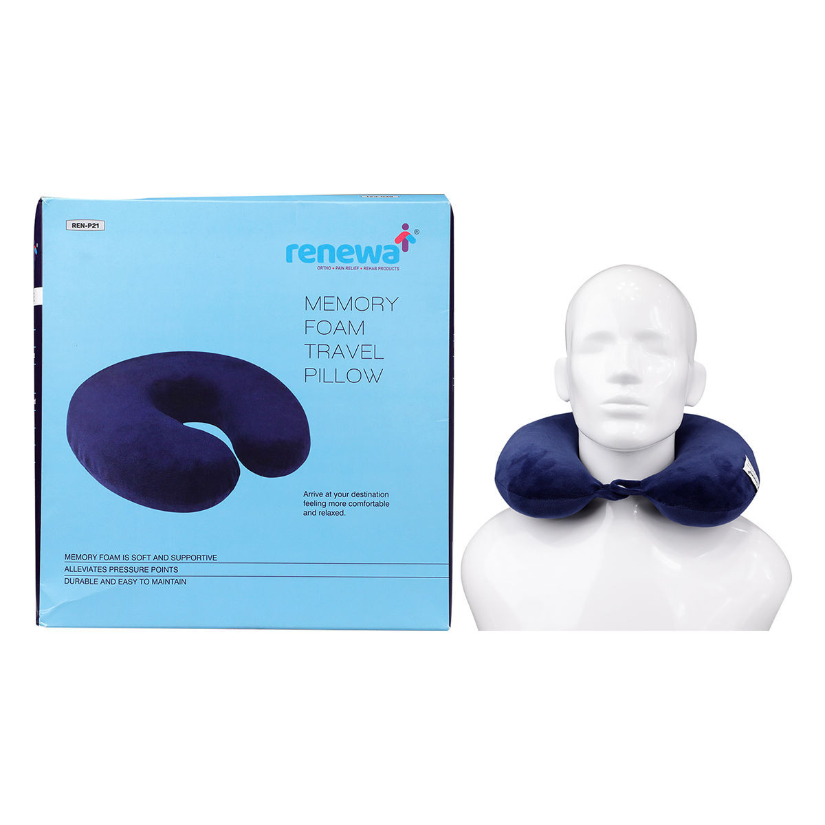 Buy Renewa Neck U Shape Neck Pillow Memory Foam, 1 Count Online