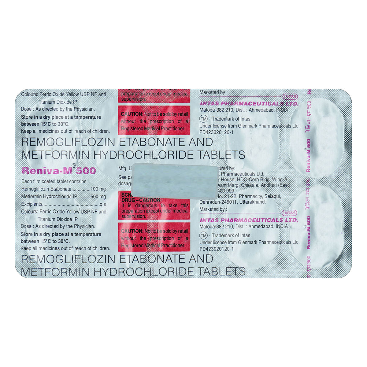 Buy Reniva-M 500/100 mg Tablet 10's Online