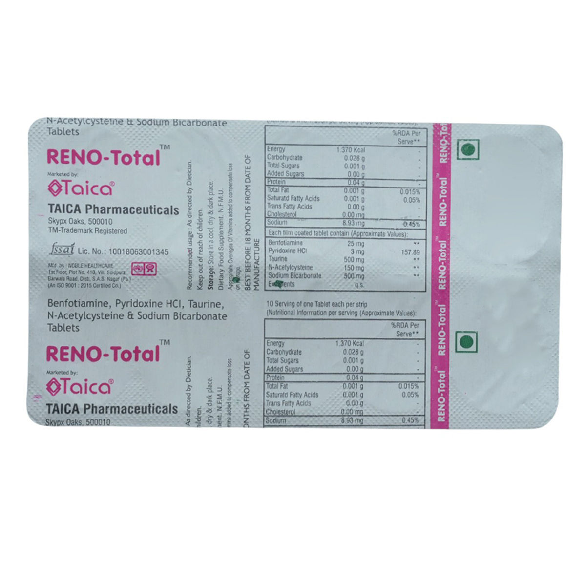 Buy Reno-Total Tablet 10's Online