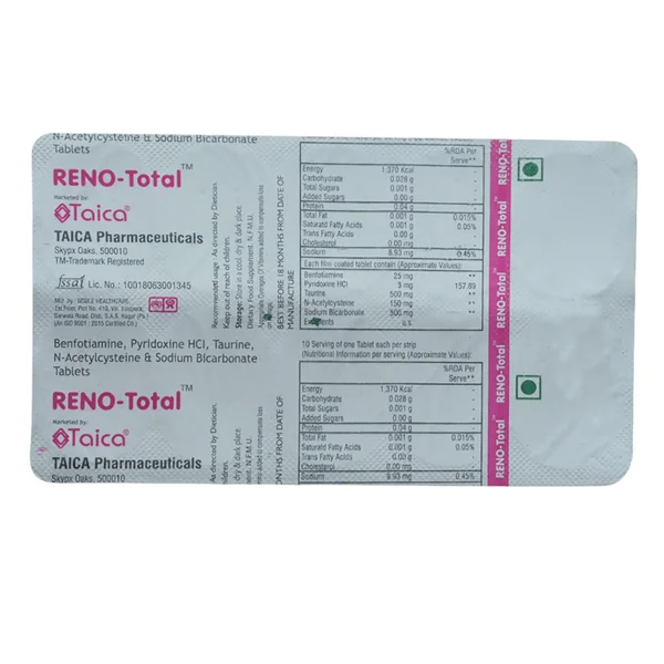 Reno-Total Tablet 10's, Pack of 10 TabletS