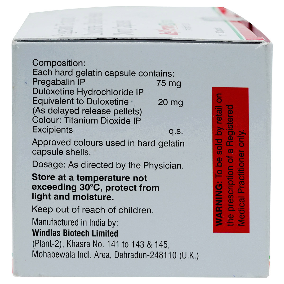 Renerve DP 75/20 Capsule 10's, Pack of 10 Renerve DP 75/20 Capsule 10's, Pack of 10