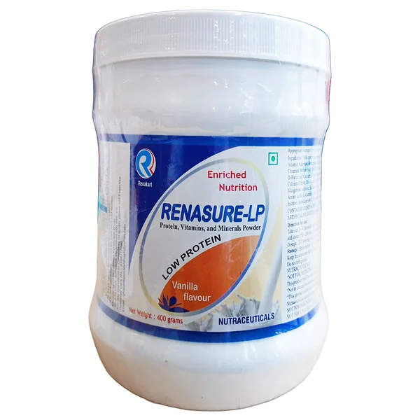 Renasure-LP Vanilla Flavour Protein Powder, 400 gm