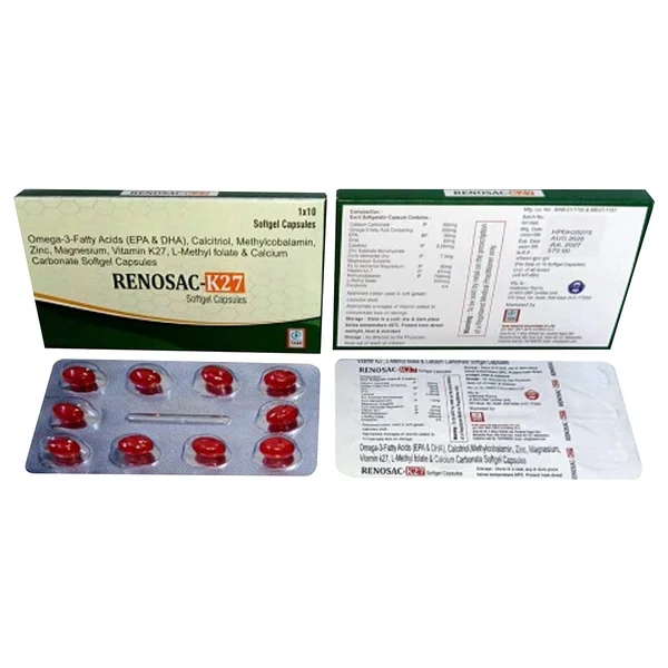 Renosac-K27 Softgel Capsule 10's, Pack of 10